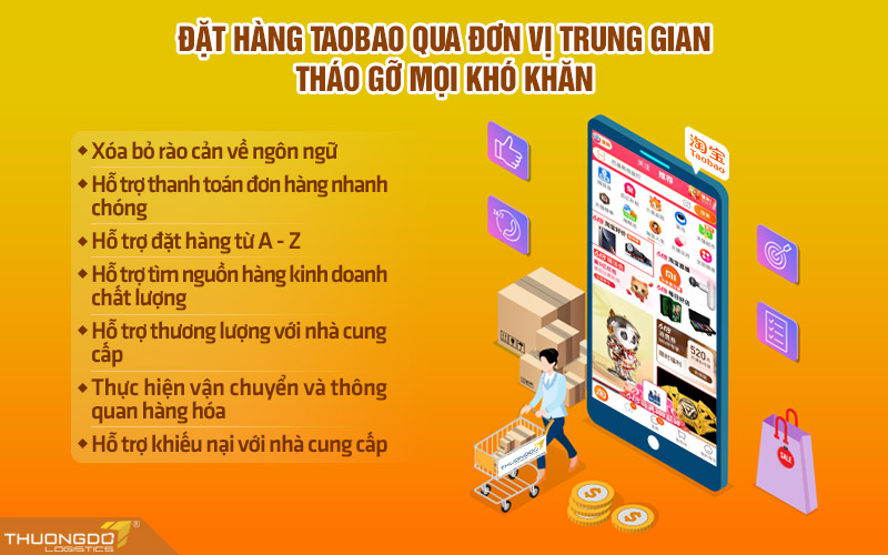 Lựa chọn đặt hàng Taobao qua đơn vị trung gian giúp bạn tháo gỡ mọi khó khăn thường gặp