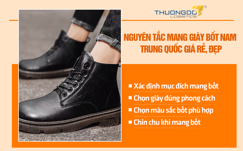 Nguyên tắc mang giày bốt nam Trung Quốc giá rẻ, đẹp bạn nên biết