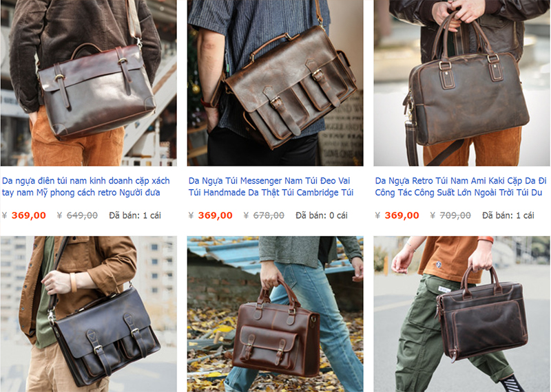 Shop nhập cặp da công sở uy tín trên Taobao, Tmall