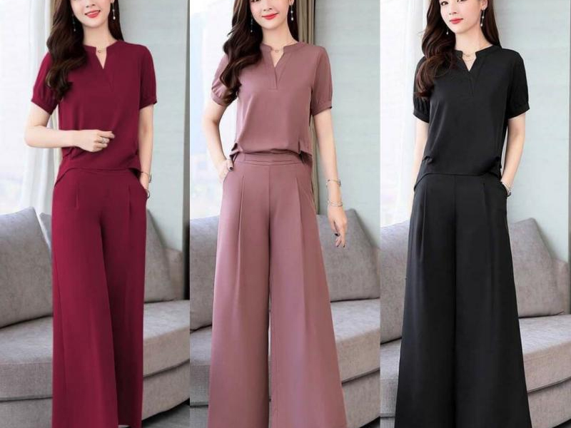 Đồ bộ kiểu trung niên ống rộng
