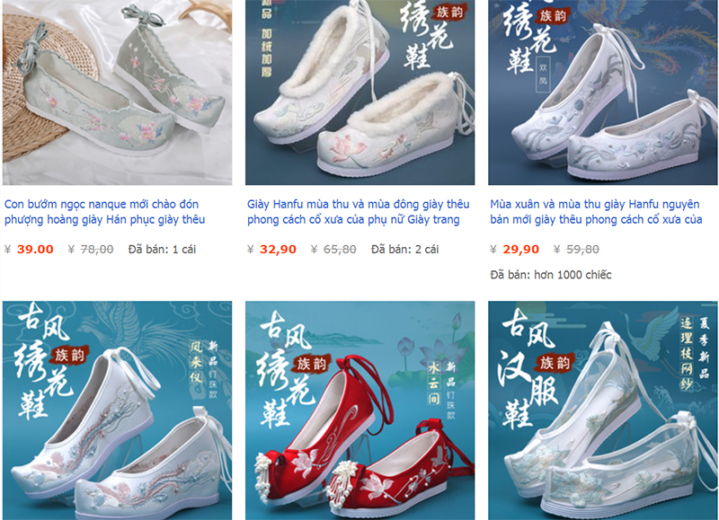 Các mẫu giày tại Zuyun