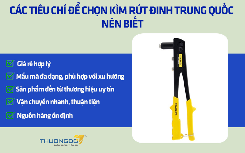 Các tiêu chí để chọn kìm rút đinh Trung Quốc để kinh doanh nên biết