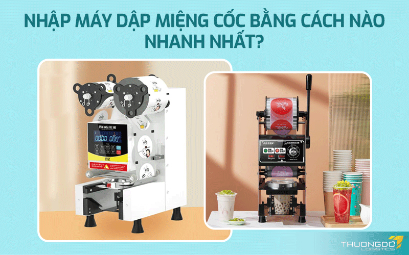Nhập máy dập miệng cốc bằng cách nào nhanh nhất?