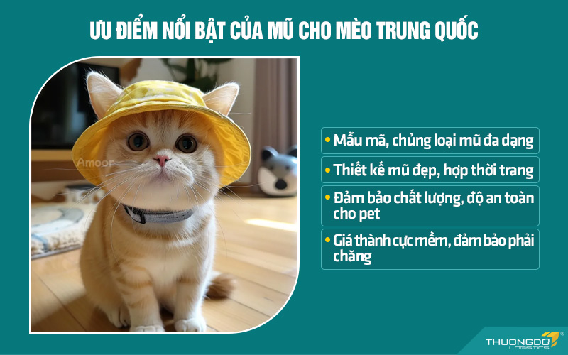 Một số ưu điểm nổi bật của mũ cho mèo nội địa Trung