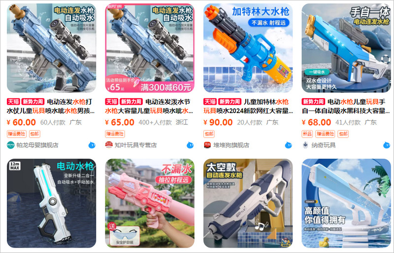 Link shop súng nước đồ chơi giá rẻ Trung Quốc uy tín