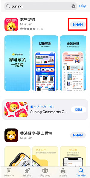 Tải ứng dụng Suning về máy