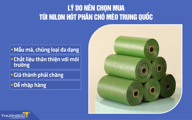 Lý do nên chọn mua túi nilon hót phân chó mèo nội địa Trung