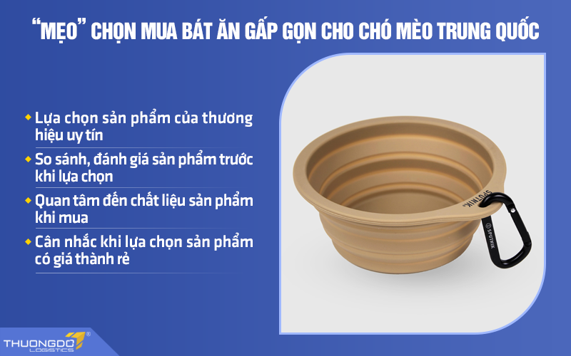 Một số "mẹo" chọn mua bát ăn gấp gọn cho chó mèo nội địa Trung