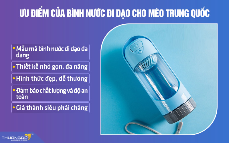 Ưu điểm của bình nước cho mèo nội địa Trung