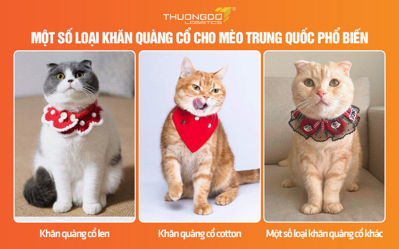 Một số loại khăn quàng cổ cho mèo nội địa Trung