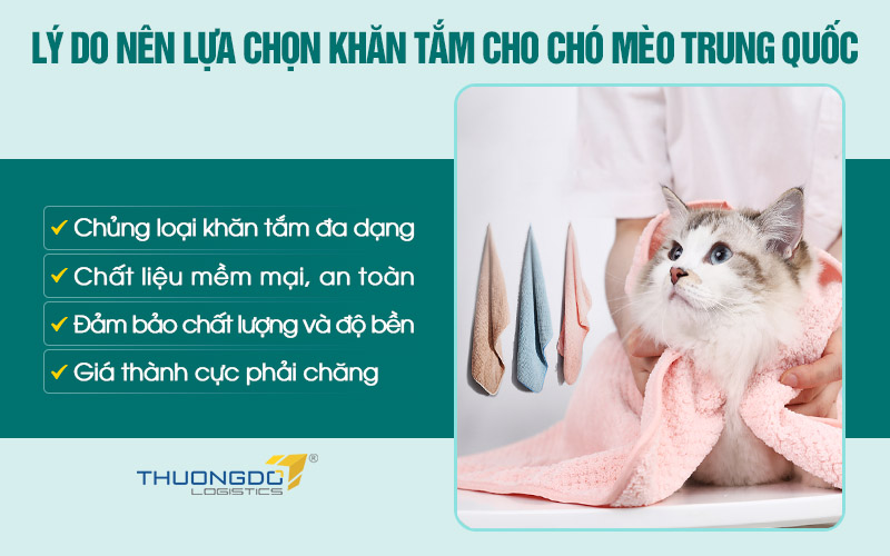 Lý do nên chọn mua khăn tắm cho chó mèo Trung Quốc