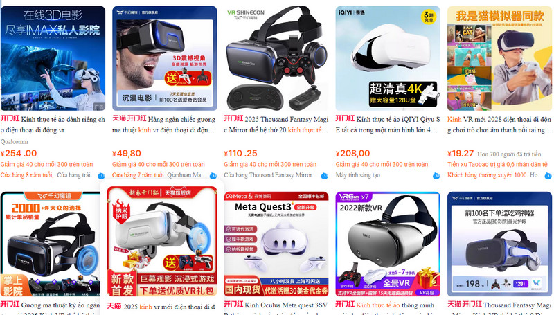 Link shop order kính thực tế ảo giá rẻ Trung Quốc uy tín