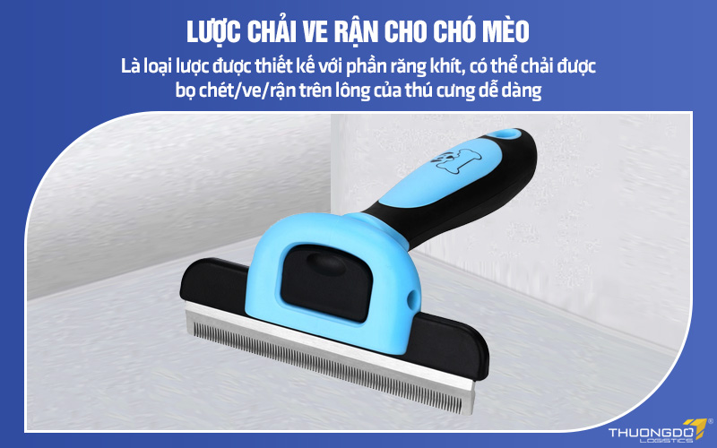 Lược chải ve rận cho chó mèo là loại được thiết kế với răng lược khít, giúp loại bỏ ve, bọ chó trên lông thú cưng hiệu quả