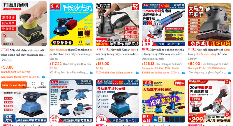 Link shop máy chà nhám nội địa Trung Quốc uy tín nên nhập về