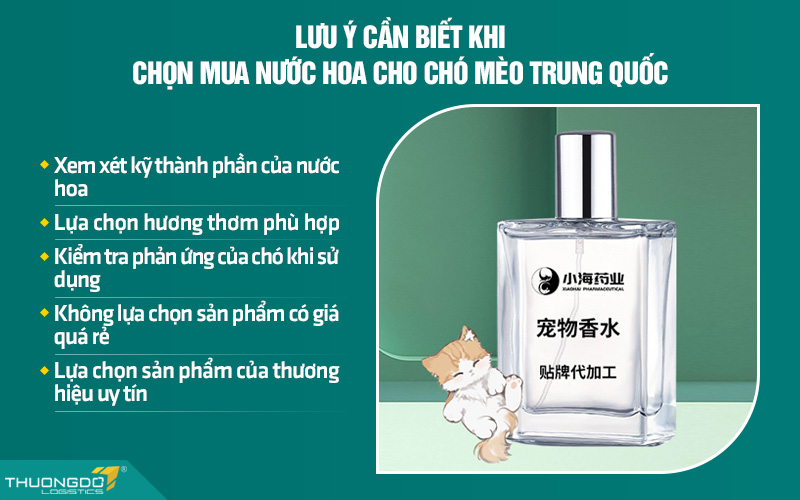 Một số lưu ý cần biết khi chọn mua nước hoa cho chó mèo Trung Quốc