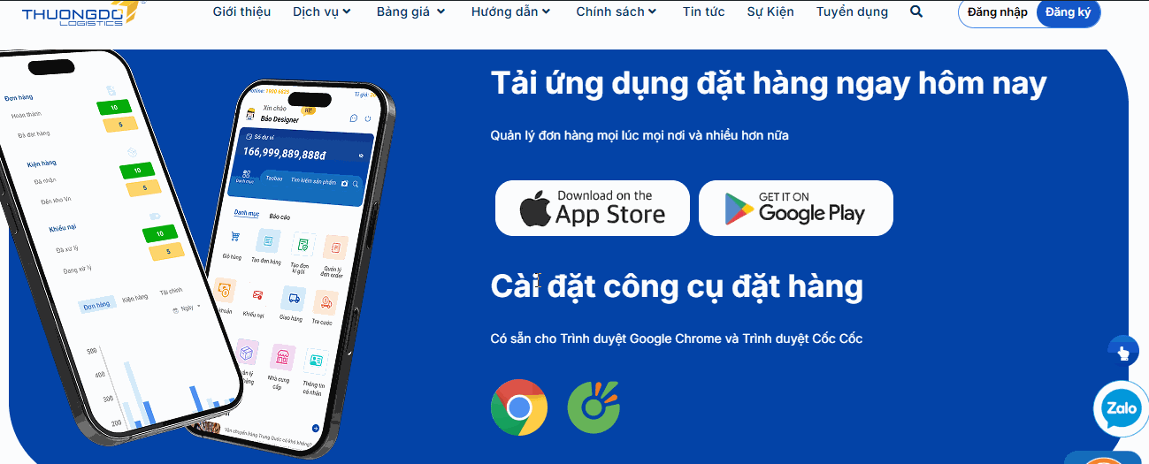 cài đặt công cụ đặt hàng