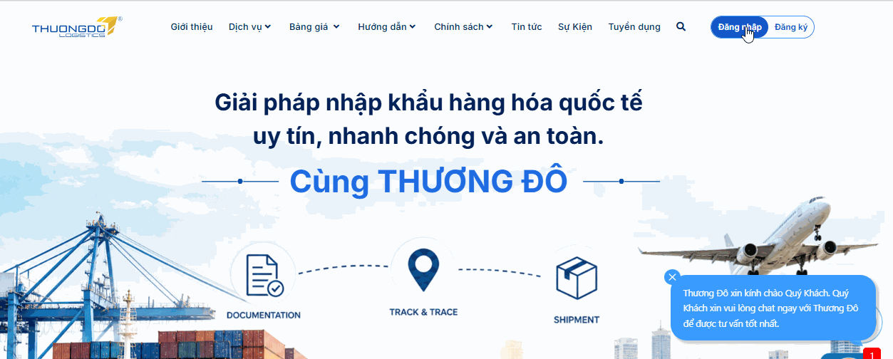 Đăng nhập tài khoản Thương Đô