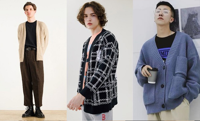 Áo len nam Cardigan
