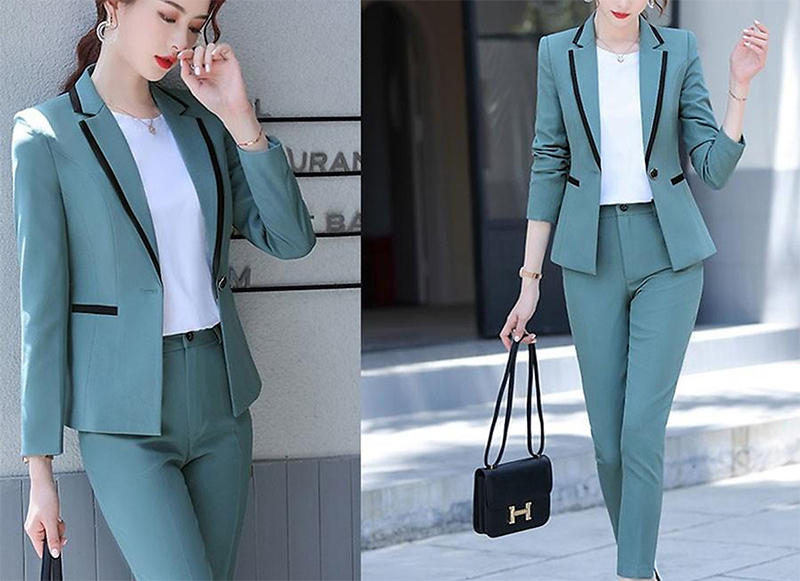 Áo vest nữ với cổ cách tân