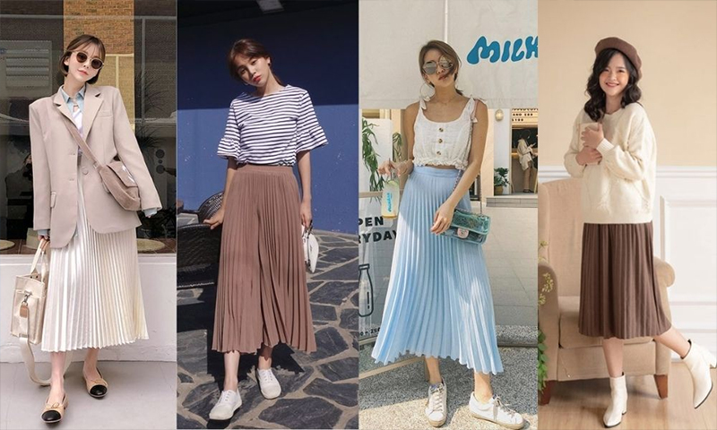 Chân váy xếp ly
