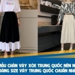 5 mẫu chân váy xòe Trung Quốc nên nhập – Bảng size váy Trung Quốc chuẩn nhất