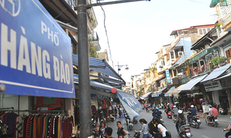 Chợ hàng Ngang - hàng Đào nằm trong nội thành Hà Nội