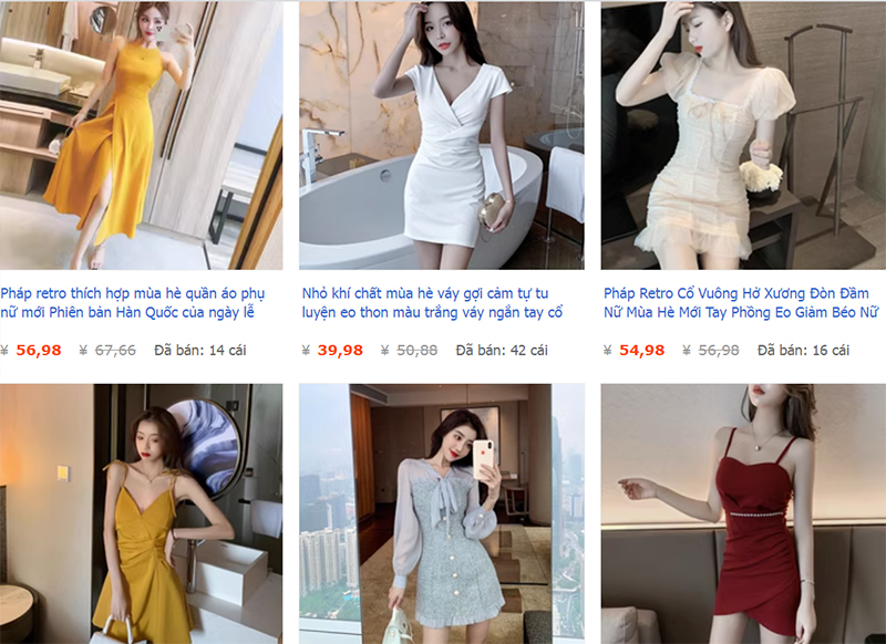 Link nhập lẻ váy nữ Quảng Châu
