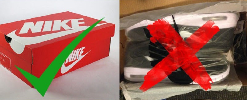 Phân biệt qua giày Nike hộp giày