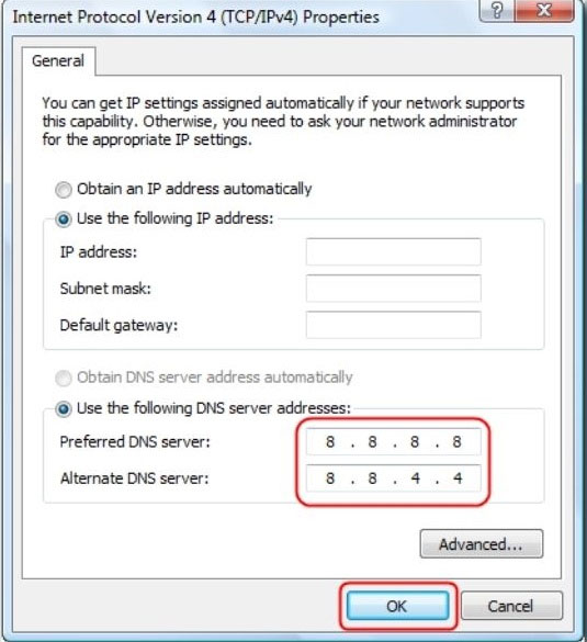 DNS google miễn phí