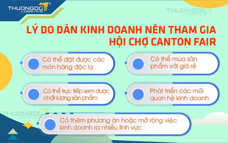 Lý do dân kinh doanh nên tham gia hội chợ Canton Fair