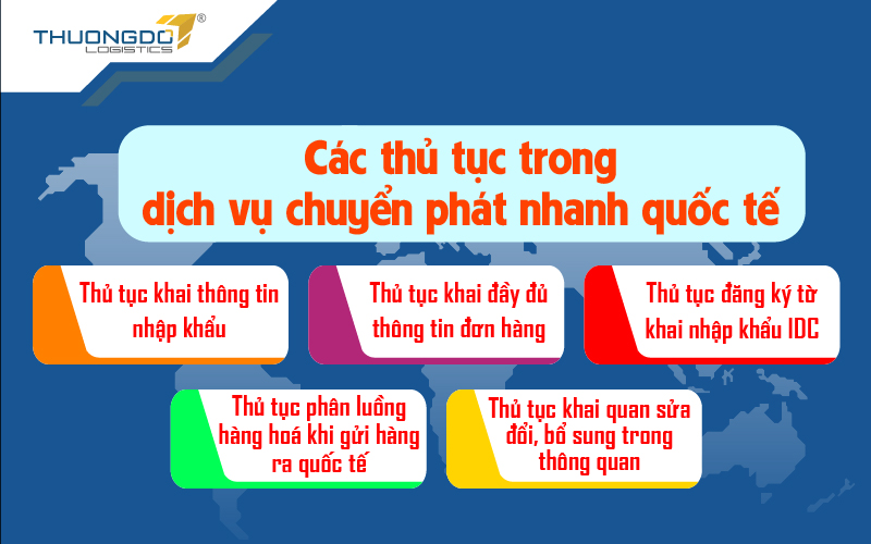Các thủ tục trong dịch vụ chuyển phát nhanh quốc tế