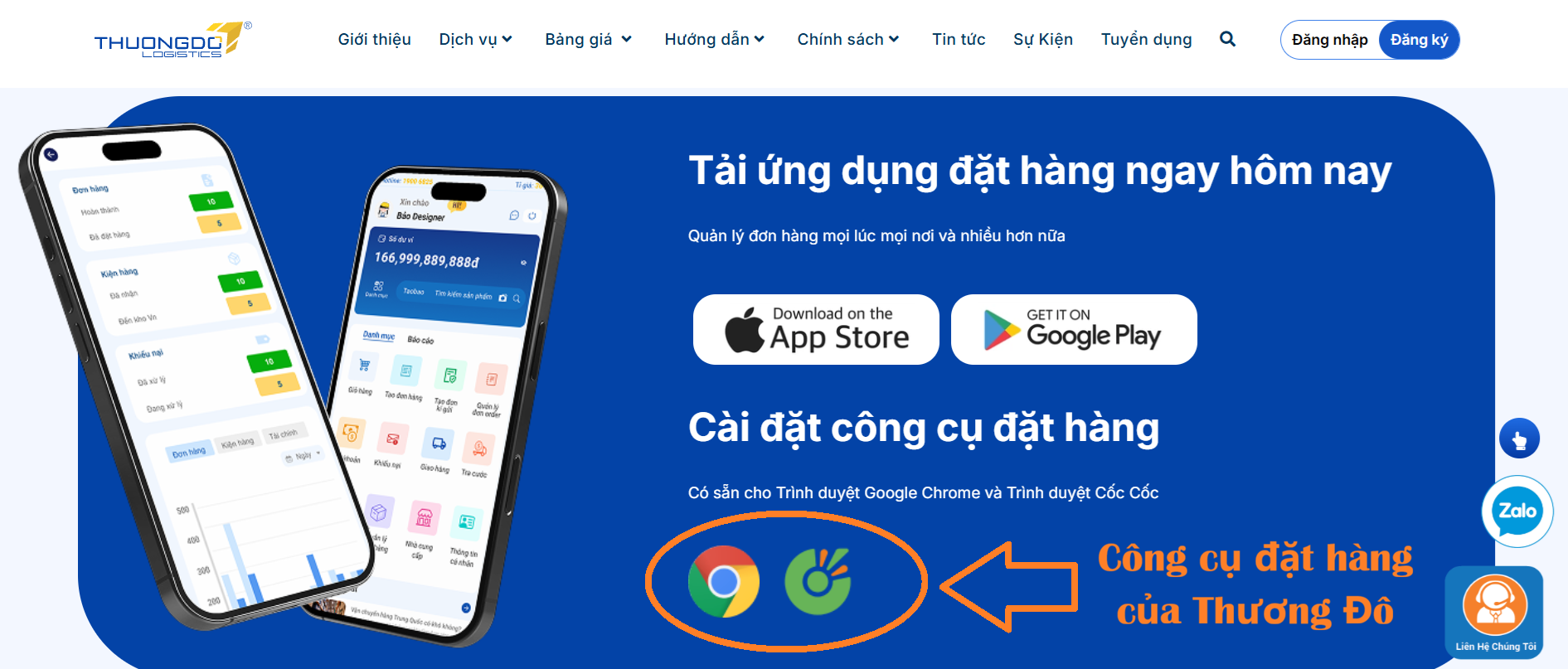 Chọn cài đặt công cụ cho trình duyệt phù hợp với máy của bạn