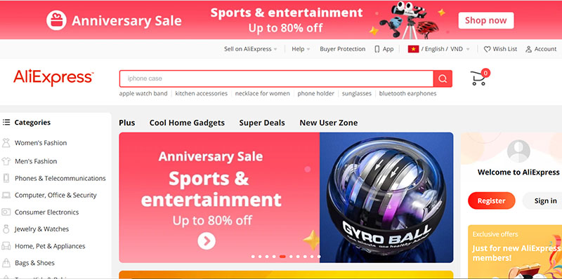 Trang TMĐT Aliexpress