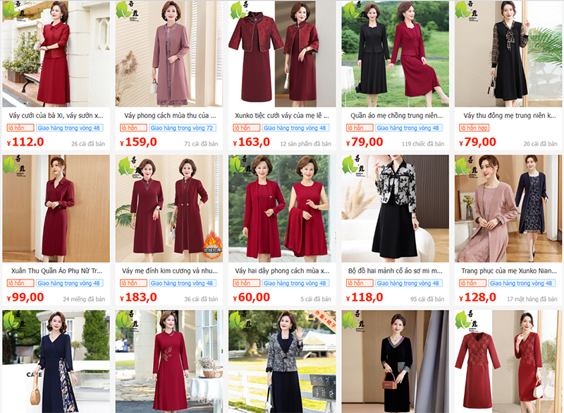 Các xưởng buôn đầm trung niên trên 1688