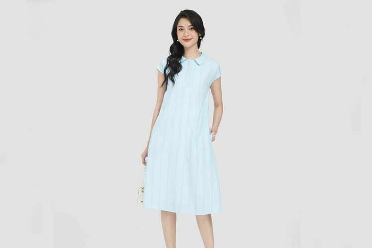 Đầm suông chữ A trơn đơn giản, tinh tế