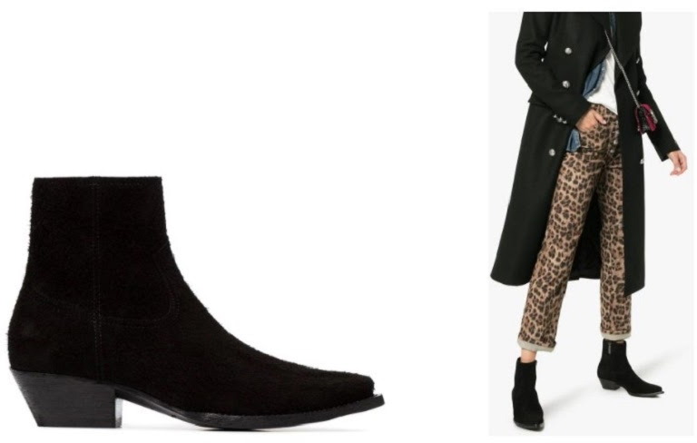 Mẫu boot thấp cổ da lộn cao cấp của hãng Saint Laurent
