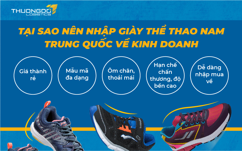 Tại sao nên nhập giày thể thao nam Trung Quốc?