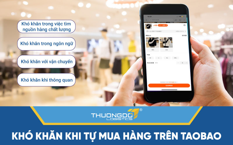 Khó khăn khi tự mua hàng trên Taobao