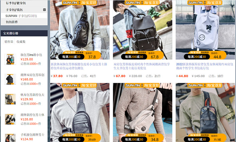 Các sản phẩm balo của shop 333 man