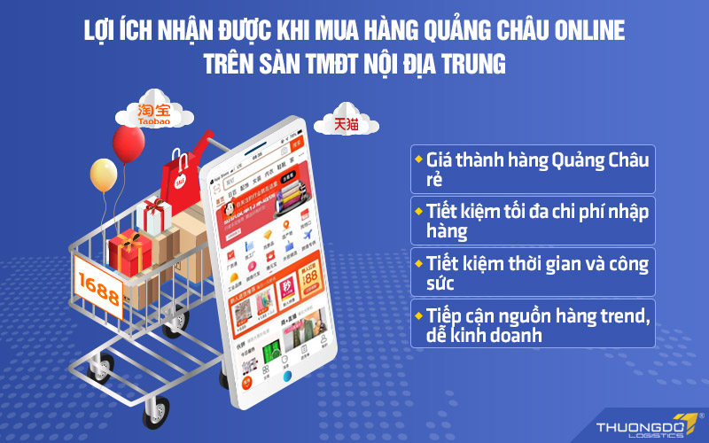 Lợi ích nhận được khi đặt hàng thông qua các trang web order mua hàng Quảng Châu