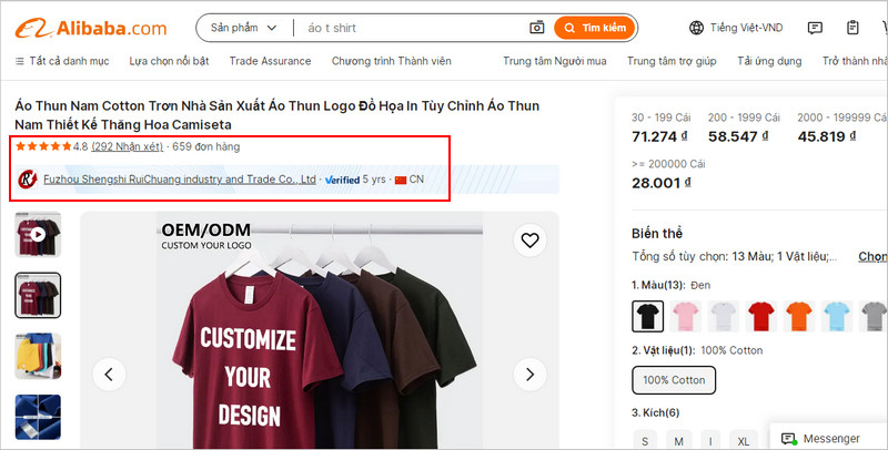 Các nhà cung cấp bán hàng sỉ Alibaba có độ uy tín cao