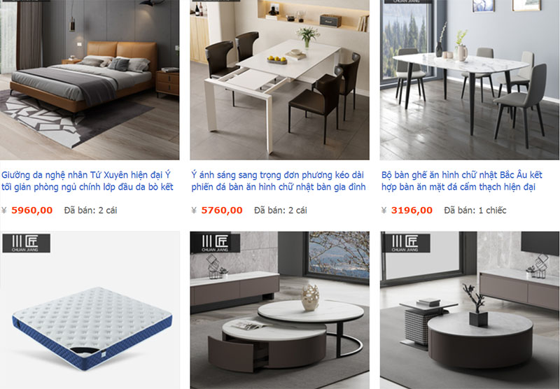 Link order đồ decor Trung Quốc trên Taobao