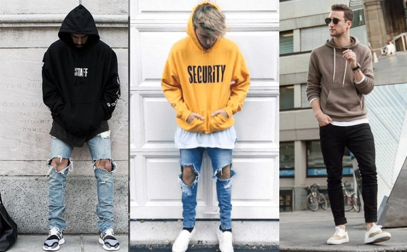 Áo hoodie phối với quần jogger năng động