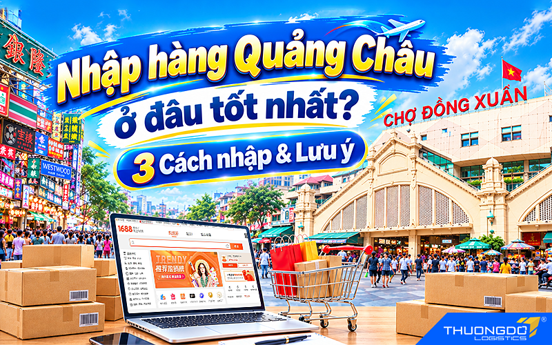 Nhập hàng Quảng Châu ở đâu? 3 Cách nhập hàng & Quy trình nhập T9/2026