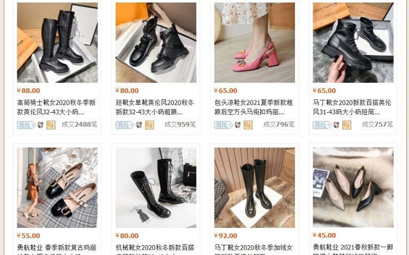Một số mẫu giày bán chạy nhất của Yiming