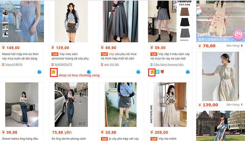 Đánh giá shop uy tín qua huy chương vàng