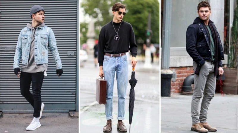Denim phối với áo nỉ không chỉ mang lại sự trẻ trung, năng động nhưng không kém phần lịch lãm