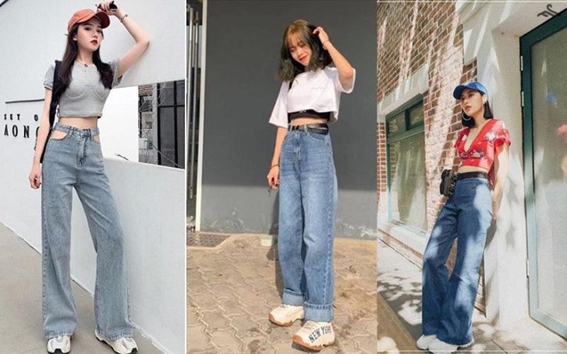 Áo croptop và quần ống rộng khoe khéo “eo con kiến”