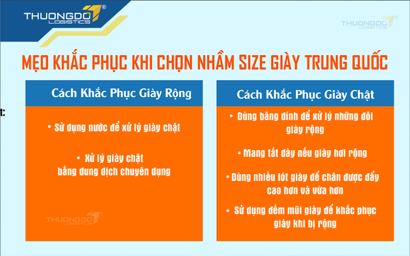 Mẹo khắc phục khi chọn nhầm size giày Trung Quốc