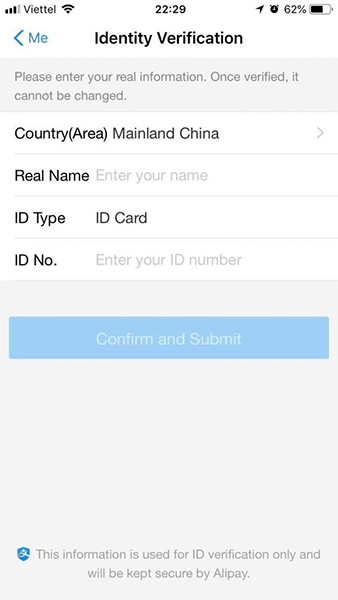 Điền thông tin cơ bản và chọn Confirm and Submit.